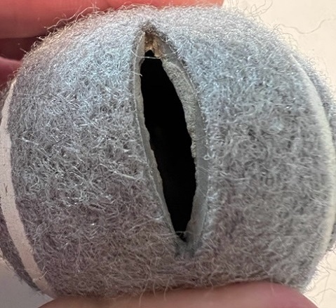 New cut tennis balls for classroom chairs
